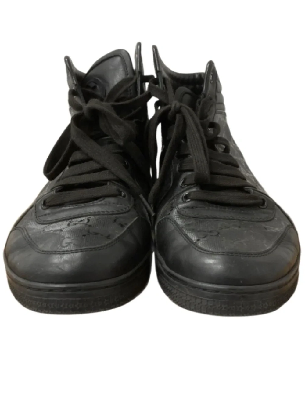Gucci Authenticated Men's 224778 Black Sneakers Size 6.5 G